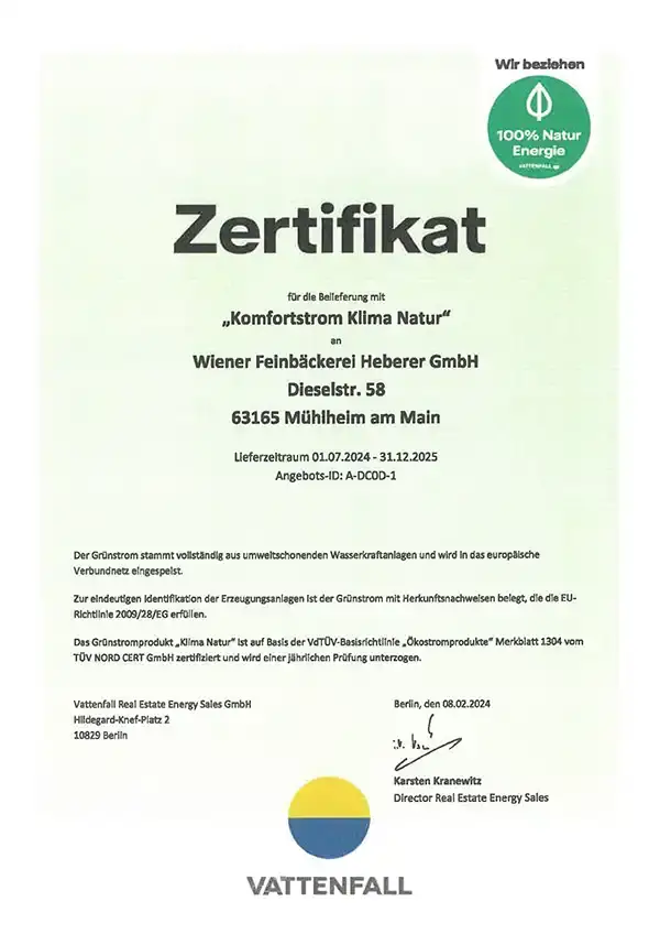 Vattenfall - Komfortstrom Klima Natur 2024